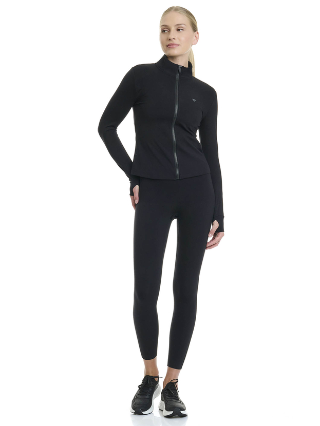 Light warm sports leggings with brushed inner layer