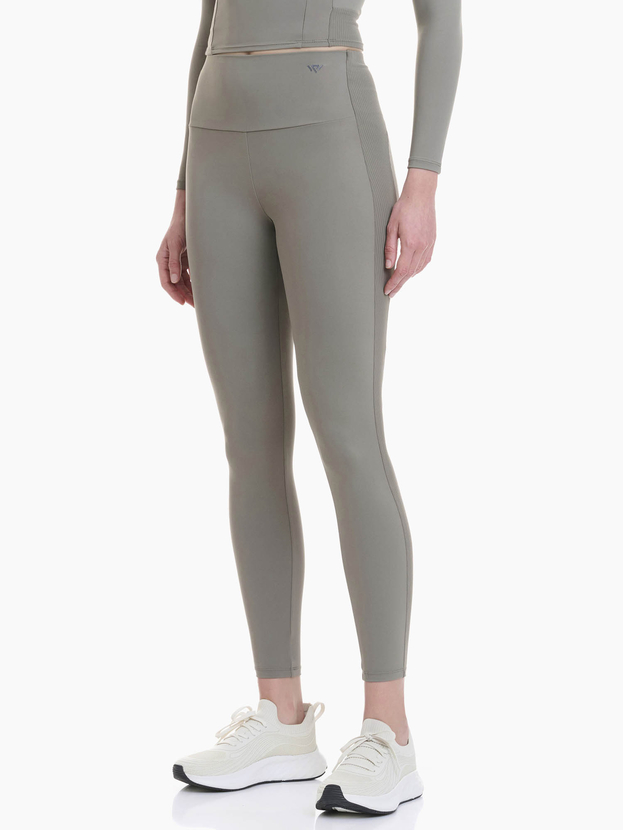 Sports leggings with ribbed side detail 8/8