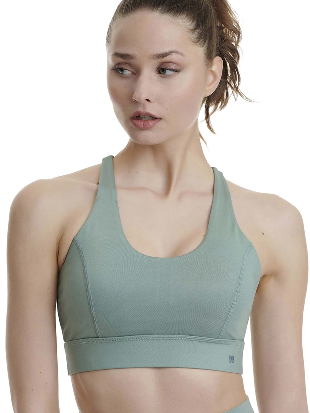 High support sports bra with removable cups