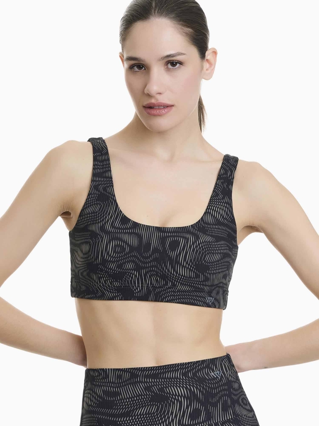 Rib αθλητικό μπουστάκι με τύπωμα και αφαιρούμενα cups