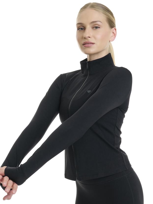 Light warm running jacket with brushed inner layer