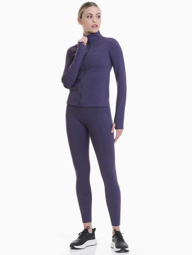 Light warm running jacket with brushed inner layer